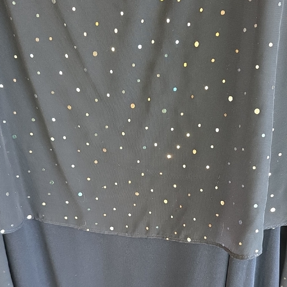 Glamour Navy Dress with Silver Accents - Picture 9 of 13